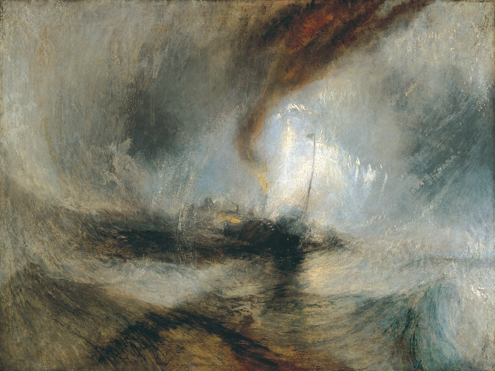Snow Storm — Steam-Boat off a Harbour’s Mouth by J. M. W. Turner